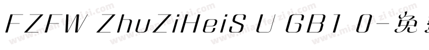 FZFW ZhuZiHeiS U GB1 0字体转换
